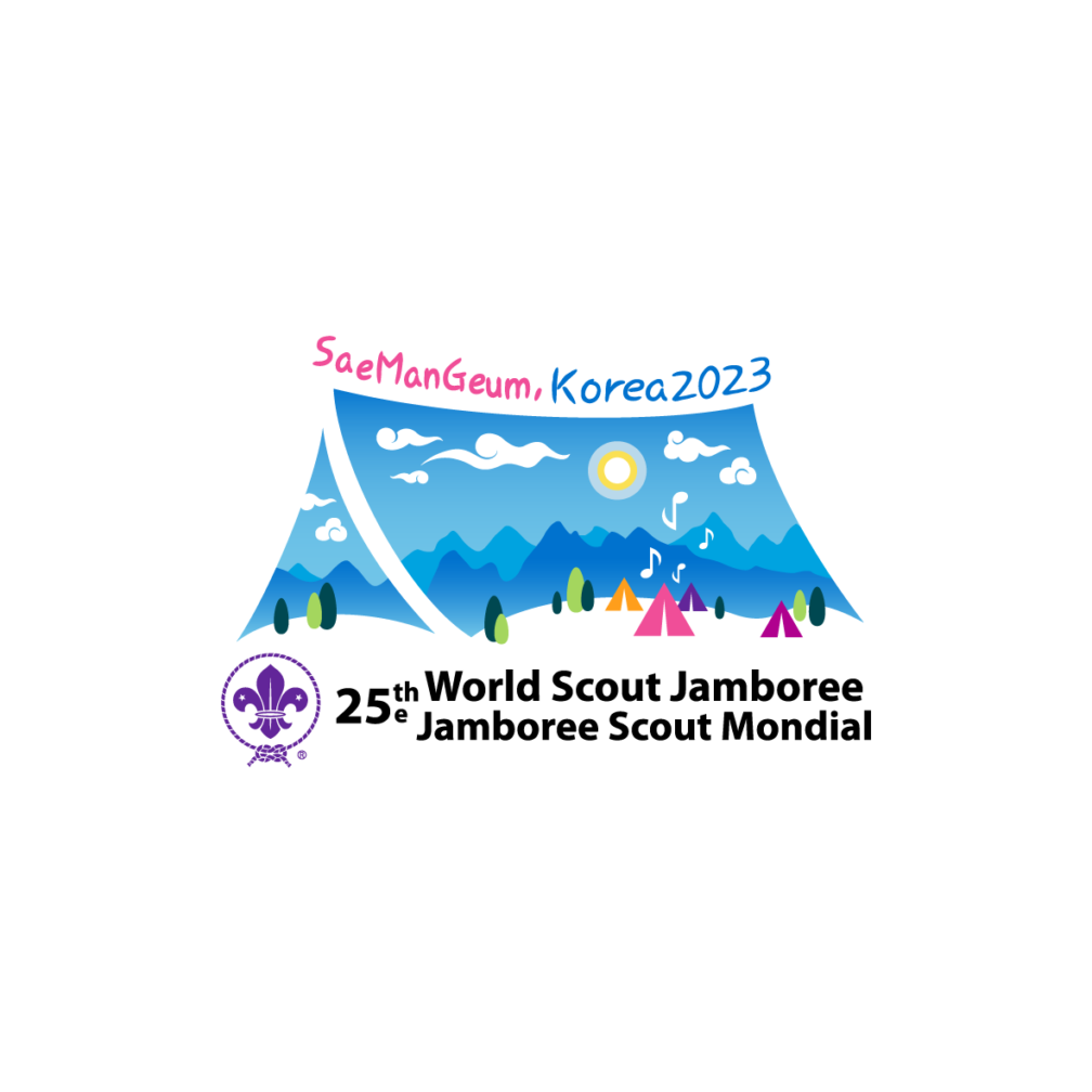 Maailman Jamboree 2023 Suomen joukkueen logo.